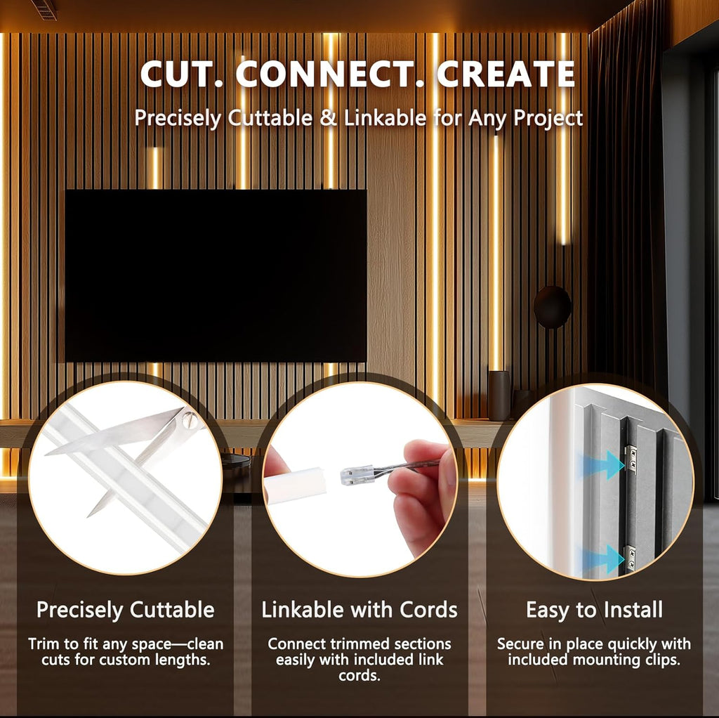 V4light 12V CCT Adjustable LED Strip Light, 2700K–5000K, Cuttable Silicone LED Tape, 16.5ft, 7W/m, CRI90+, for Bedroom, Living Room & Kitchen（Driver Not Included)）