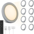 Smart LED Puck Lights,Under Cabinet Lighting Kit with App, Voice, Remote & Hand Control, Works with Alexa & Google Home, Dimmable & Adjustable Color Temperature for Kitchen, Closet, Shelf（8 Pack）