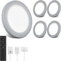 Smart LED Puck Lights,Under Cabinet Lighting Kit with App, Voice, Remote & Hand Control, Works with Alexa & Google Home, Dimmable & Adjustable Color Temperature for Kitchen, Closet, Shelf（4 Pack）