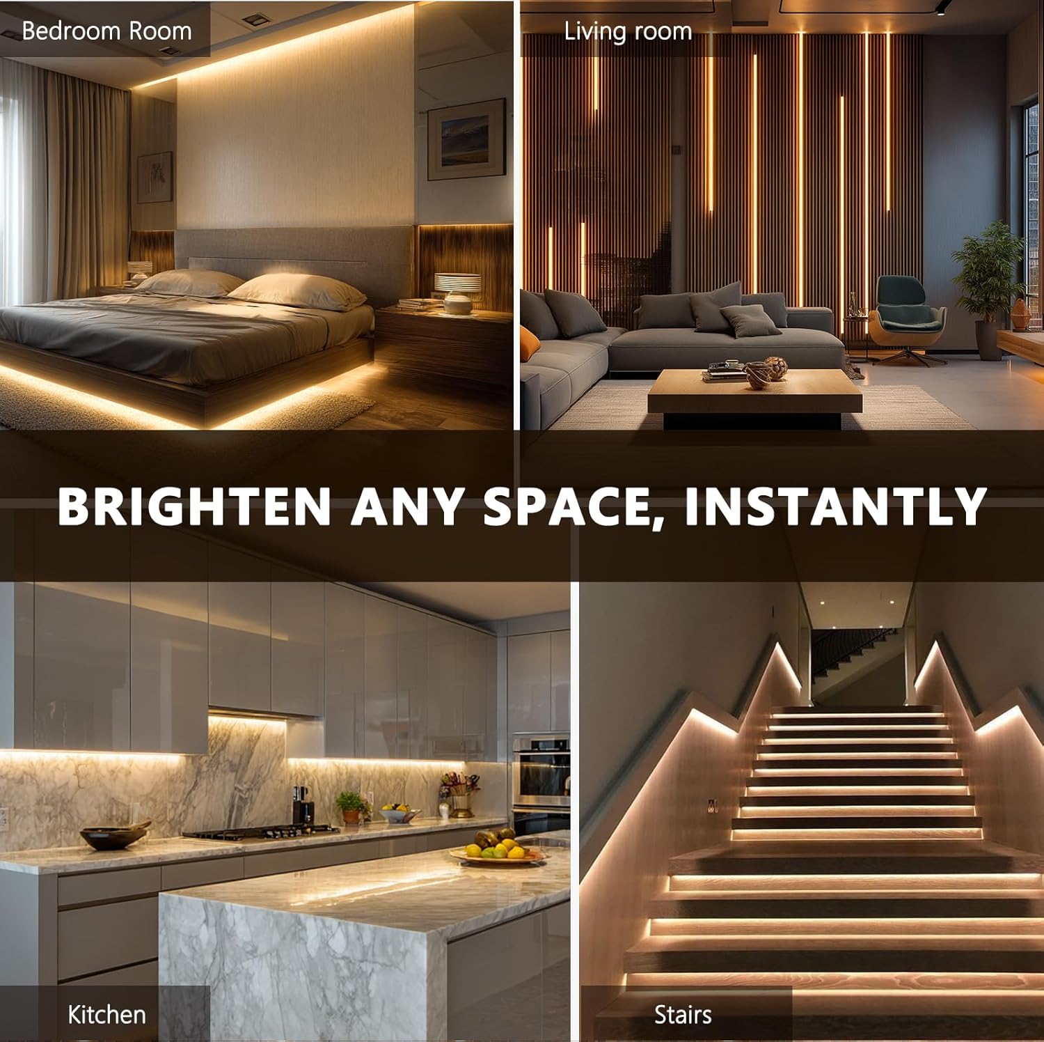 V4light 12V CCT Adjustable LED Strip Light, 2700K–5000K, Cuttable Silicone LED Tape, 16.5ft, 7W/m, CRI90+, for Bedroom, Living Room & Kitchen（Driver Not Included)）
